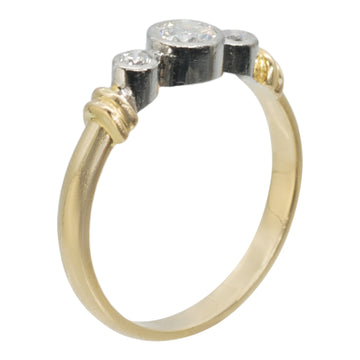 18ct Yellow Gold and 3 Stone Trilogy Diamond Ring