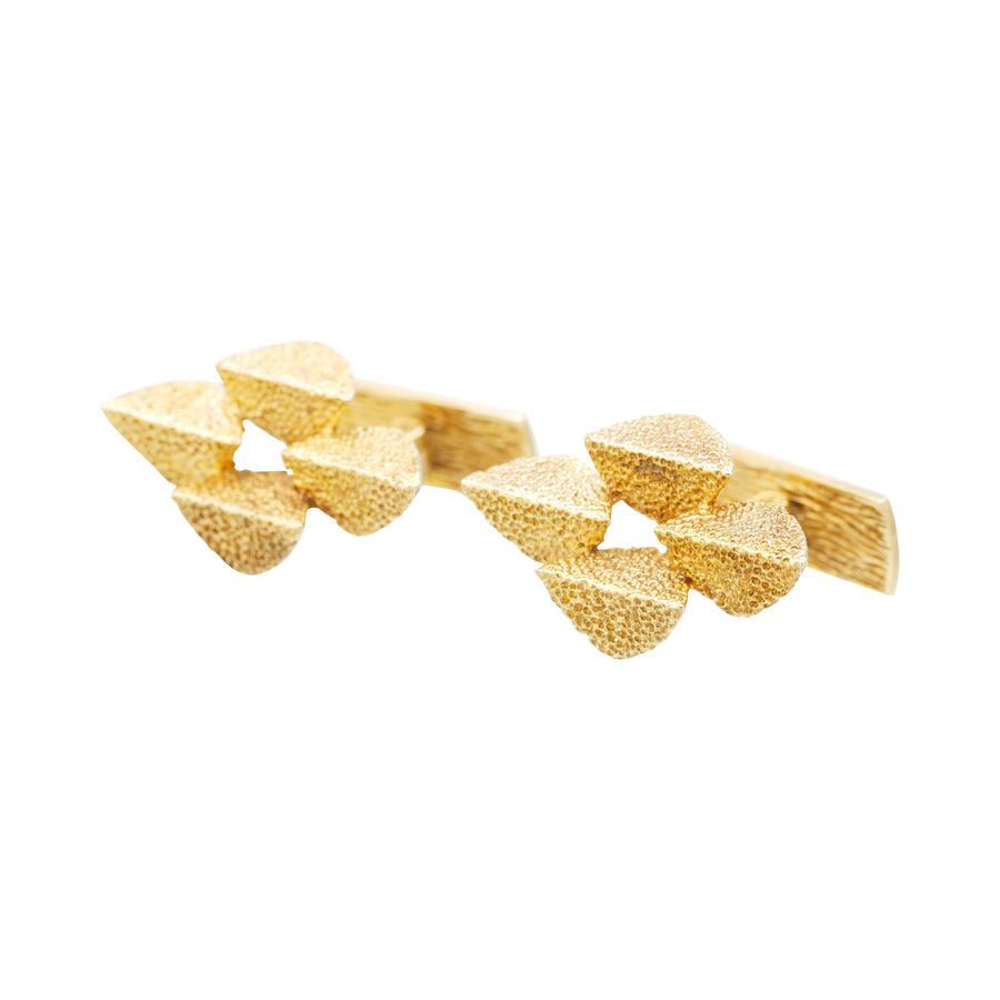 Vintage Modernist 9ct gold cufflinks