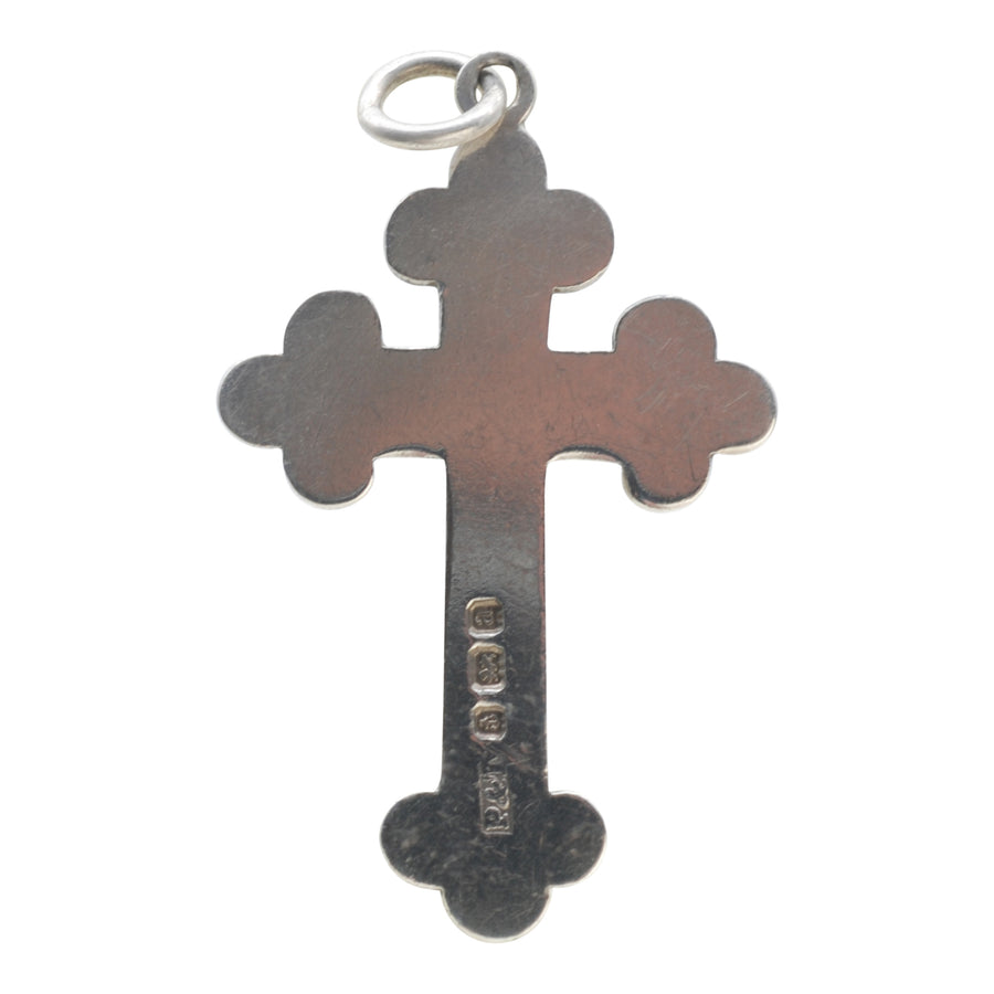 Antique Victorian Silver Engraved Cross