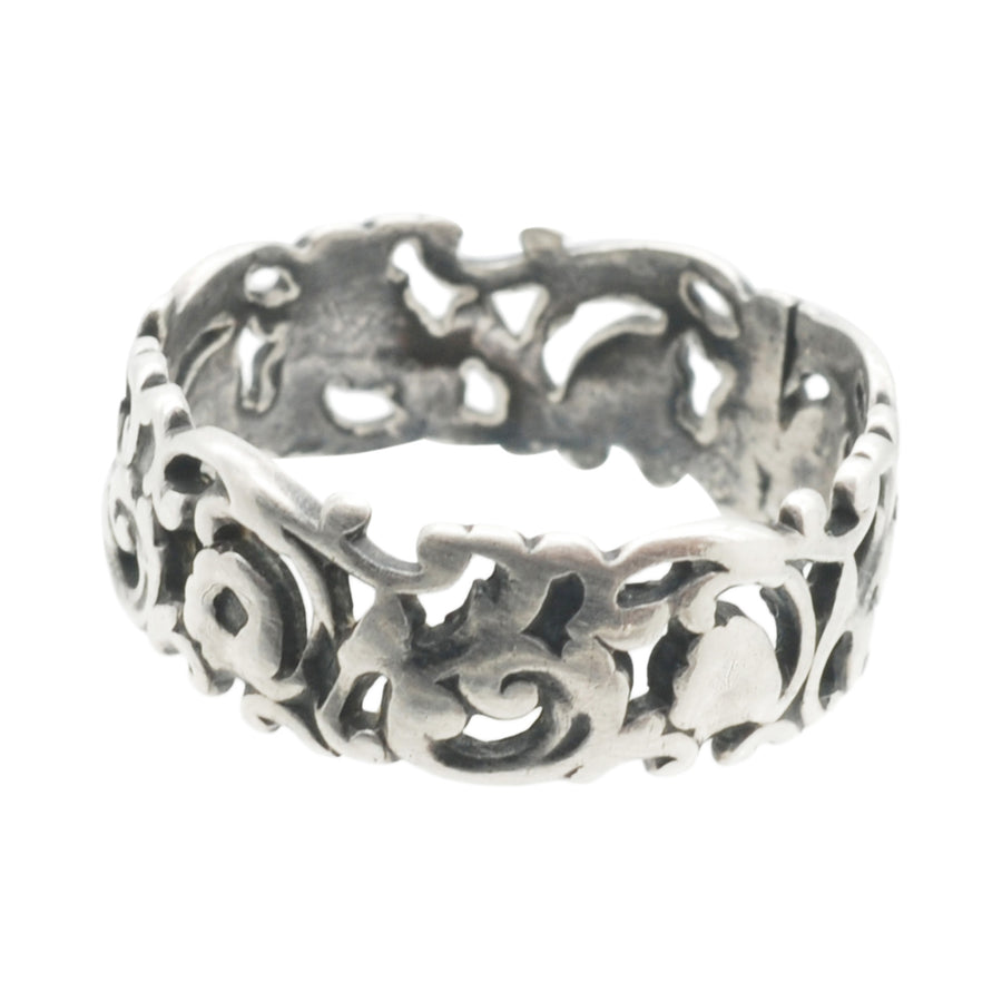 An Antique Cutwork French Silver Ring.