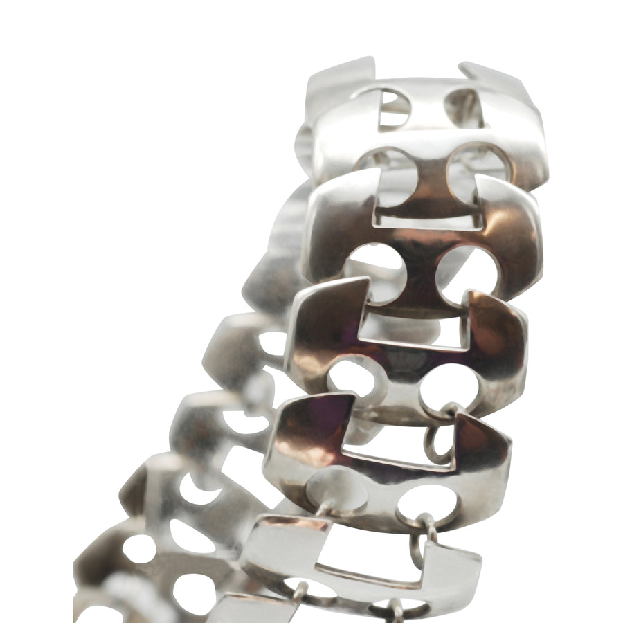 1970’s Modernist Silver Bracelet - Detail