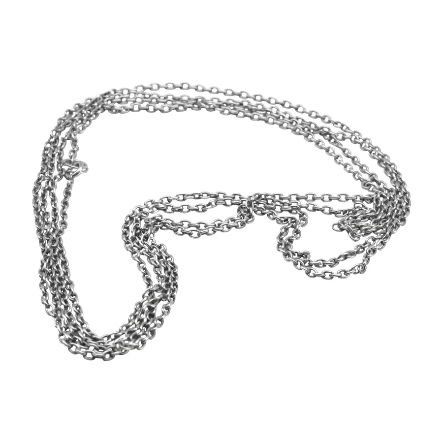 Vintage Silver Muff Length Belcher Link chain