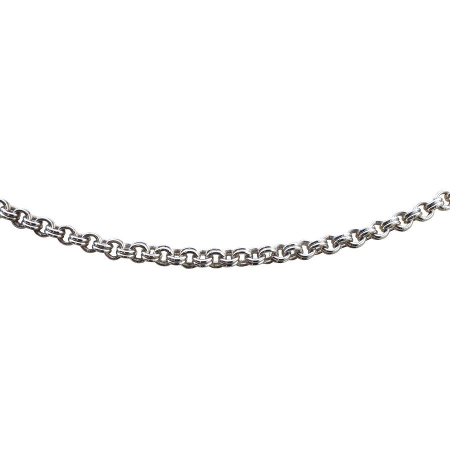 Edwardian Silver Double Belcher Link Chain.