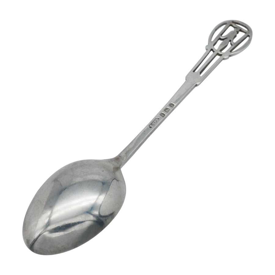 Boxed Set of Cutwork Sterling Silver Tea Spoons - spoon back