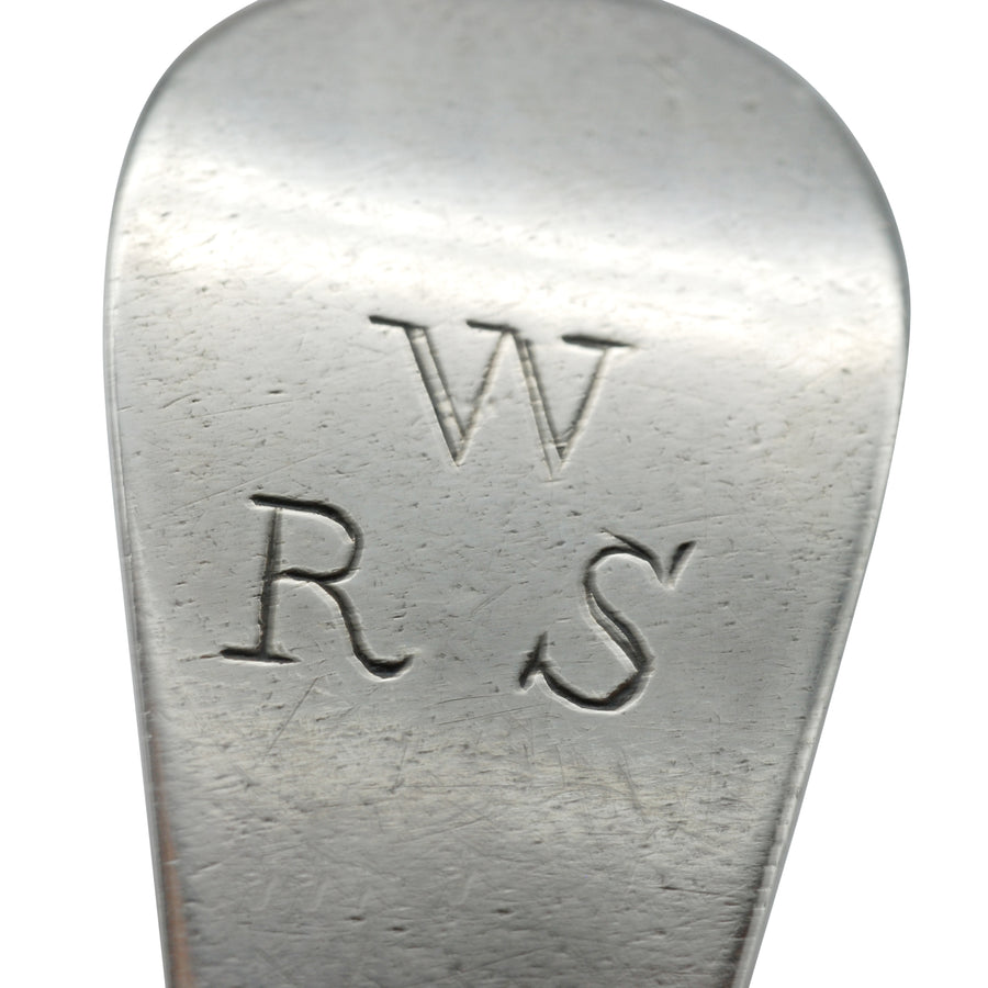 Georgian Sterling Serving Spoon - initials